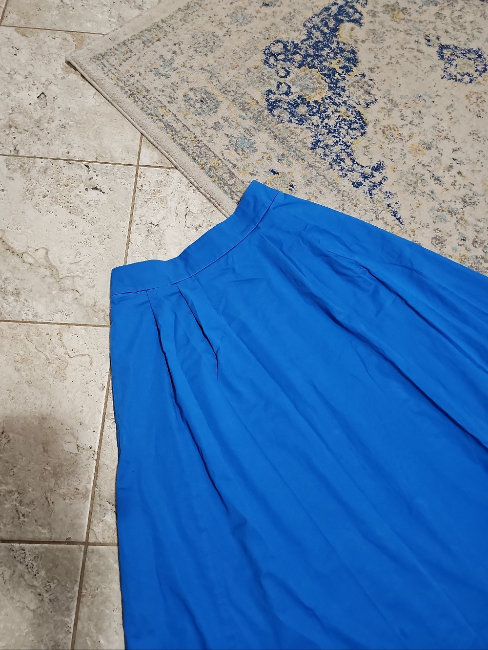 Boden Blue Isabella Cotton Sateen Skirt Size 6R - Picture 4 of 6
